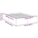 Bed Frame without Mattress Sonoma Oak 150x200 cm 3281009
