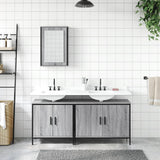 3 Piece Bathroom Furniture Set Grey Sonoma Engineered Wood 3214793