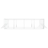 Outdoor Dog Kennel Silver 8x8x2 m Galvanised Steel 3190464