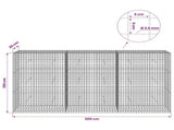 Gabion with 3.5 mm Wire and 5x5 cm Mesh 300x30x150 cm 3462264