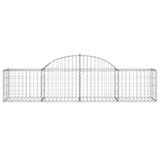 Arched Gabion Baskets 4 pcs 200x50x40/60 cm Galvanised Iron 3146259