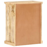 Sideboard with Steel Doors 60x35x75 cm Solid Mango Wood 289094