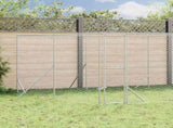 Outdoor Dog Kennel Silver 4x4x2 m Galvanised Steel 3190455