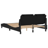Bed Frame without Mattress "Zadar" Black 140x190 cm Faux Leather 3208177