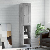 Highboard Concrete Grey 34,5x34x180 cm Engineered Wood 3200333