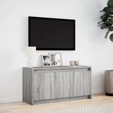 TV Cabinet with LED Grey Sonoma 100x34x50 cm Engineered Wood 852213