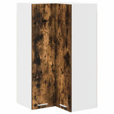 Hanging Cabinet with Door Smoked Oak and White 57 x 57 x 100 cm 884374
