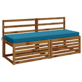 2-Piece Bench Cushions SOEST 2 pcs 100% Polyester Light Blue 950283
