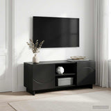 TV Stand 90 x 34.5 x 40 cm Black Engineered Wood 8011478
