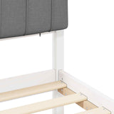 Bed Frame with Upholstered Headboard Light Grey 75 x 190 cm 878093