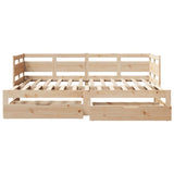 Daybed with Trundle and Drawers without Mattress 90x200 cm 3302231