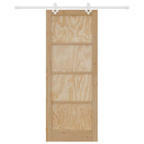 Sliding Door Manual White 83 x 211 cm Solid pine wood and steel 3333562