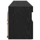 TV Wall Cabinets with LED 2 pcs Black Oak 80 x 30 x 40 cm 882982