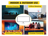 Tripod Projector Screen with Stand 100 Inch 4K HD 169 Home Cinema Portable UK 80018850