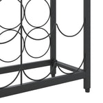 ZNTS Wine Rack for 95 Bottles Black 54x18x200 cm Wrought Iron 358368