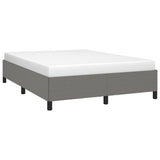 Bed Frame without Mattress Dark Grey 135x190 cm Double Double Fabric 349858