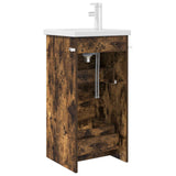 Bathroom Vanity with Sink Smoked Oak 42 x 40 x 84.5 cm 890724