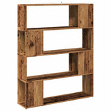 ZNTS Book Cabinet/Room Divider Old Wood 100x24x124.5 cm 856744