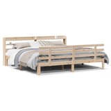 Bed Frame Untreated Pine Solid Pine Wood Super King Bed Frame 3306859