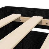 Bed Frame with Headboard Black Oak 80 x 200 cm Engineered Wood 3429683