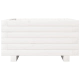 Garden Planter White 50x50x26.5 cm Solid Wood Pine 847294
