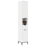 Bathroom Cabinet with Drawer with Door White 31.5 x 33 x 190 cm 883404