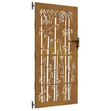 Garden Gate 85 x 200 cm Powder-coated steel Black Lockable 153237