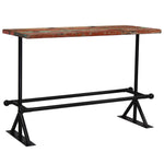 ZNTS Bar Table Solid Reclaimed Wood Multicolour 150x70x107 cm 245388