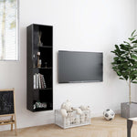 Book Cabinet/TV Cabinet Black 143x30x36 cm 800262