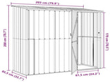 Garden Sheds Brown 203 x 85.5 x 200 cm Metal 42011304