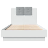 Bed Frame without Mattress White 90x190 cm Single 3209968