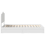 Storage Bed with Headboard White 100 x 200 cm Engineered Wood 3413534
