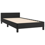 Bed Frame without Mattress Black Twin Faux Leather 347525