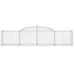 Arched Gabion Baskets 11 pcs 300x50x60/80 cm Galvanised Iron 3146674