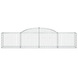 Arched Gabion Baskets 11 pcs 300x50x60/80 cm Galvanised Iron 3146674