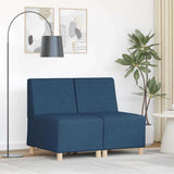 Modular Sofa Unit Armless 2 pcs Blue 55 x 74 x 82 cm Fabric 3399756