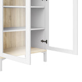 Display Cabinet Glazed 2 Doors in White and Oak 7169217649AK