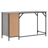 Computer Desk Grey Sonoma 131x48x75 cm Engineered Wood 836221