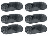 Throw Blankets 6 pcs Dark Grey 150 x 200 cm Fleece 42016798