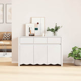 Sideboard Drammen White 114 x 43 x 75.5 cm Solid Pine wood 42003039