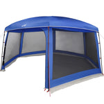 ZNTS Pool Tent with Removable Fly & Mesh Walls Azure Blue 670x590 cm 4100631