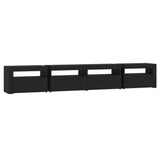 TV Cabinet with LED Lights Black 240x35x40 cm 3152763