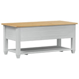Coffee Table with Drawer White 100 x 48 x 45 cm Solid Pine Wood 42024941