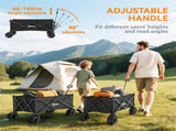 Folding Garden Trolley, Outdoor Wagon Cart with Carry Bag, for Beach, Camping, Festival, 120KG T3398P377574