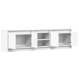 TV Cabinet with LED White 180x34x50 cm Engineered Wood 3307912