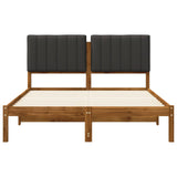 Bed Frame with Upholstered Headboard Natural and Dark Grey 904157