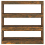 Book Cabinet/Room Divider Smoked Oak 100x30x103 cm 813632
