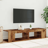 TV Cabinet with LED Lights Old Wood 135x39x30 cm Engineered Wood 856323