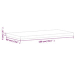 Table Top 100x60x4 cm Rectangular Solid Wood Beech 3188888