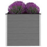 Garden Raised Bed WPC 100x100x91 cm Grey 43606